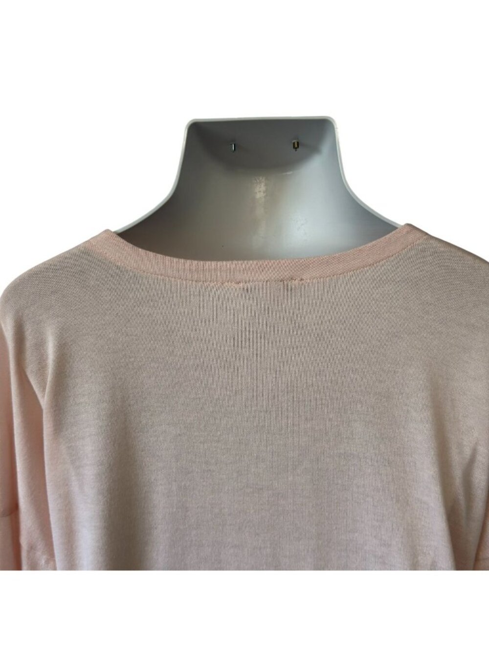 Rebecca Malone XL Womens V-Neck Top w/ Silver Embellishments Pink Long Sleeves - Picture 9 of 16